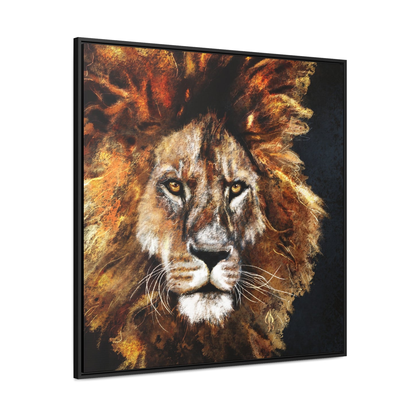 Lion - Art Print - Gallery Canvas Wraps, Square Frame