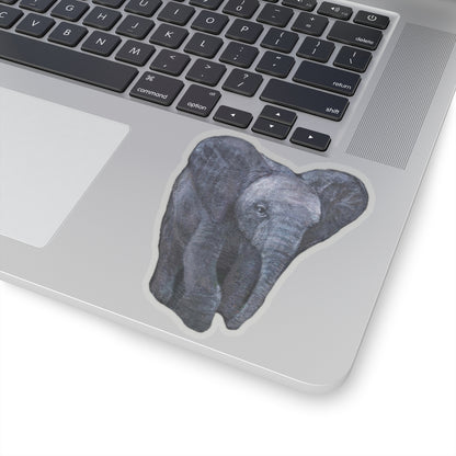 Elephant Painting | Kiss-Cut Stickers | Wildlife Deco | Eco-Friendly Stickers | Laptop Decals | Animal Lovers Gift | Nature Art - Jacqueline Baumgardt Art