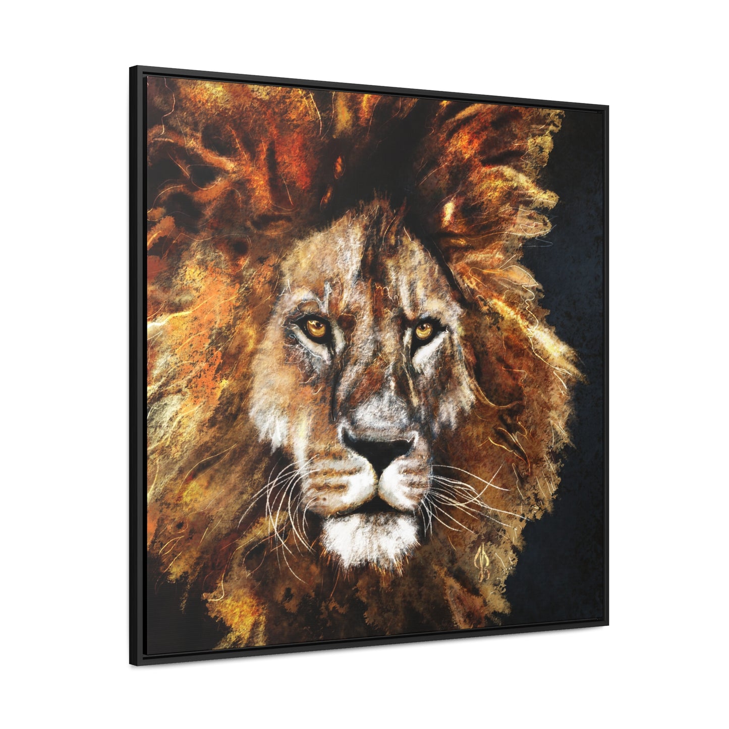 Lion - Art Print - Gallery Canvas Wraps, Square Frame - Jacqueline Baumgardt Art