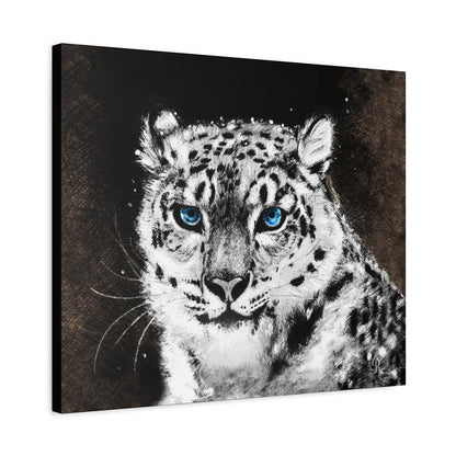 Snow Leopard Art Print – Matte Canvas, Stretched, 1.25" - Jacqueline Baumgardt Art