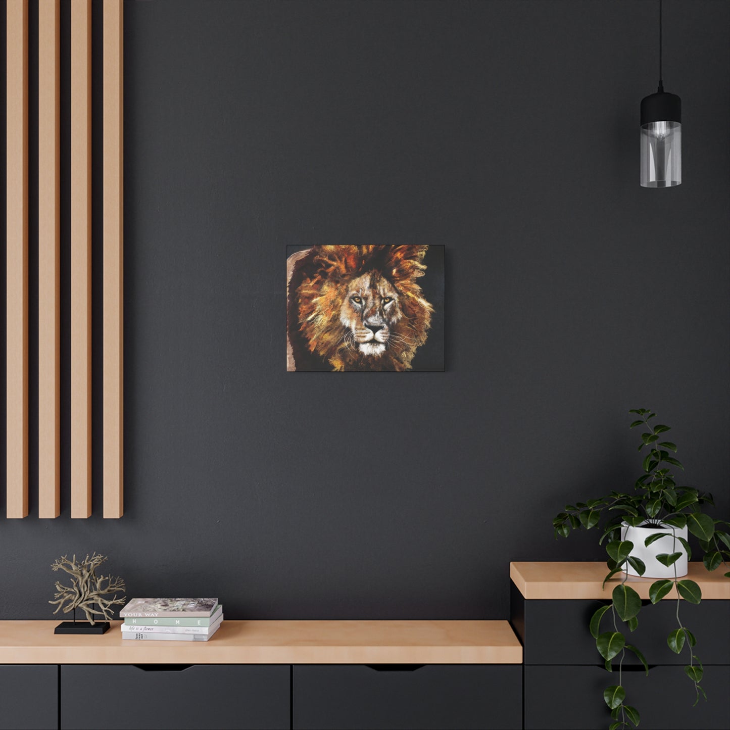 Lion Art Print – Matte Canvas, Stretched, 1.25"