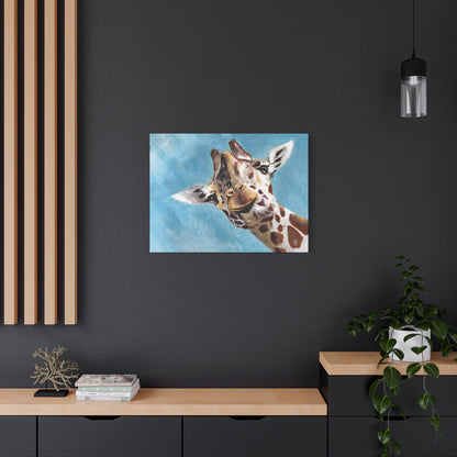 Friendly Giraffe Painting | Canvas Print - Jacqueline Baumgardt Art