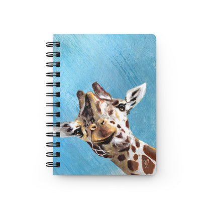 Friendly Giraffe Journal - Spiral Bound Notebook - Jacqueline Baumgardt Art