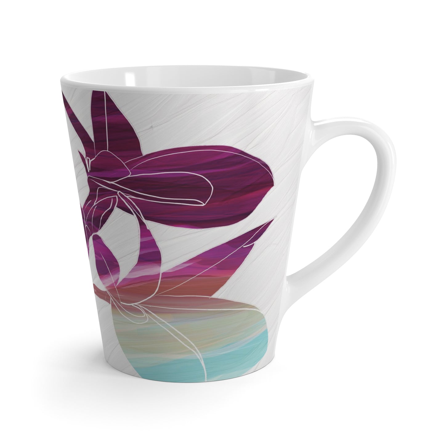 Floral Art Latte Mug