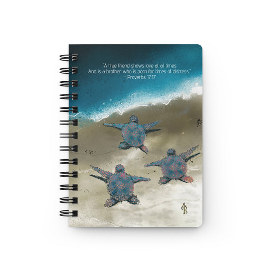 Spiral Notebook - Baby Turtles on a Beach Journal - Jacqueline Baumgardt Art