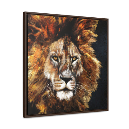 Lion - Art Print - Gallery Canvas Wraps, Square Frame - Jacqueline Baumgardt Art