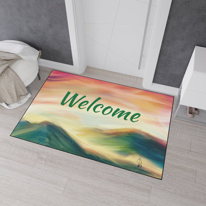 Welcome - Heavy Duty Floor Mat - Jacqueline Baumgardt Art