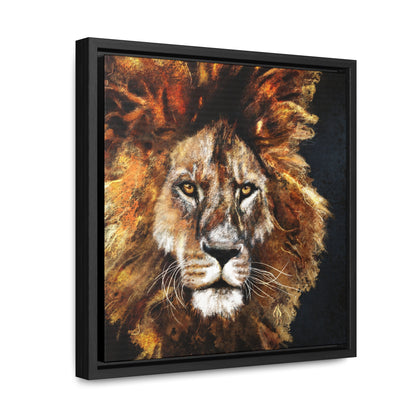Lion - Art Print - Gallery Canvas Wraps, Square Frame - Jacqueline Baumgardt Art