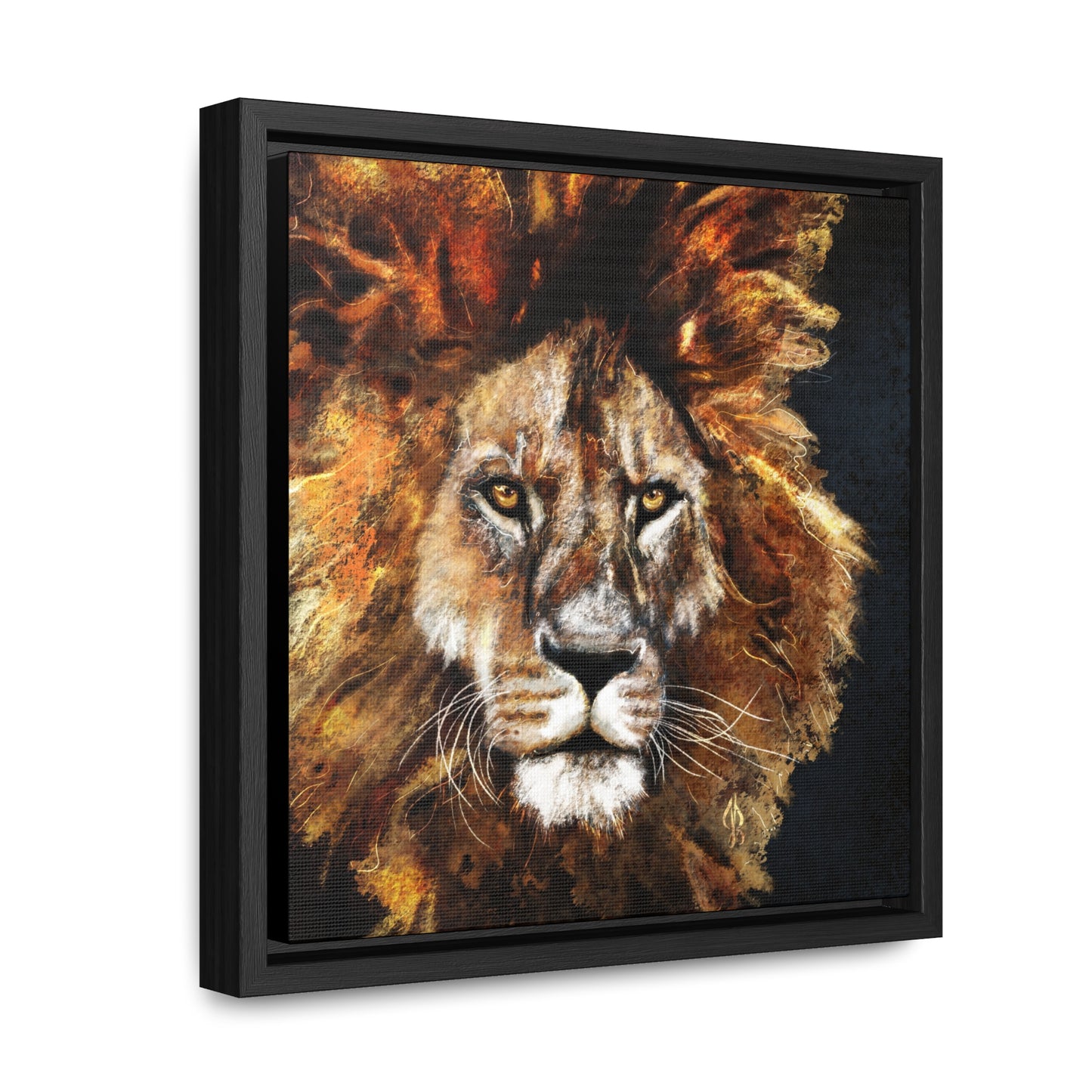 Lion - Art Print - Gallery Canvas Wraps, Square Frame