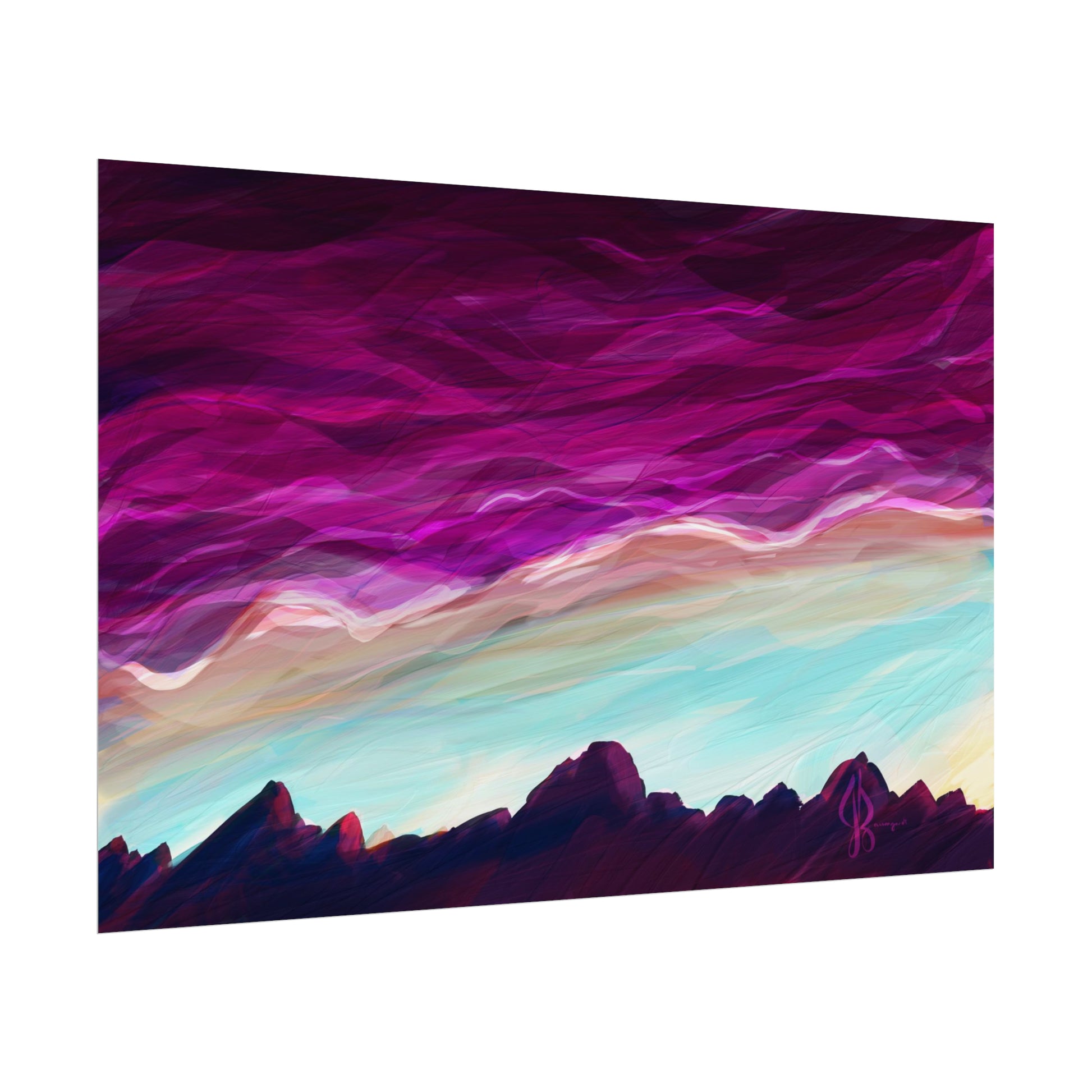 Rolled Posters - Pink Chinook Sunset - Jacqueline Baumgardt Art