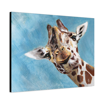 Friendly Giraffe Painting | Canvas Print - Jacqueline Baumgardt Art