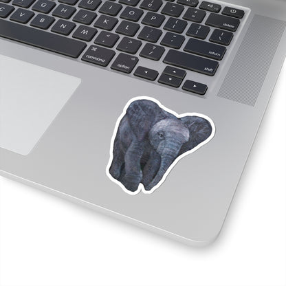 Elephant Painting | Kiss-Cut Stickers | Wildlife Deco | Eco-Friendly Stickers | Laptop Decals | Animal Lovers Gift | Nature Art - Jacqueline Baumgardt Art