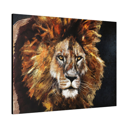 Lion Art Print – Matte Canvas, Stretched, 1.25" - Jacqueline Baumgardt Art