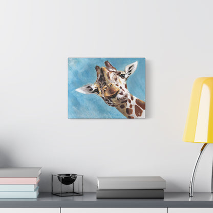 Friendly Giraffe Painting | Canvas Print - Jacqueline Baumgardt Art