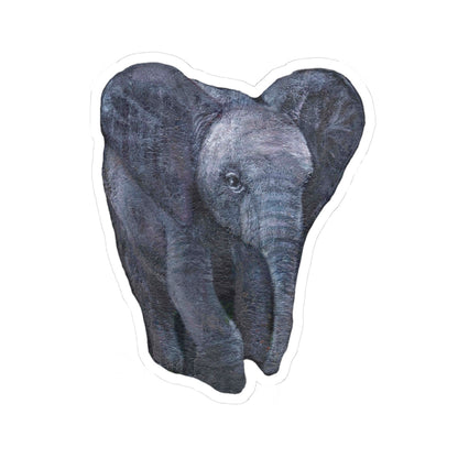 Elephant Painting | Kiss-Cut Stickers | Wildlife Deco | Eco-Friendly Stickers | Laptop Decals | Animal Lovers Gift | Nature Art - Jacqueline Baumgardt Art