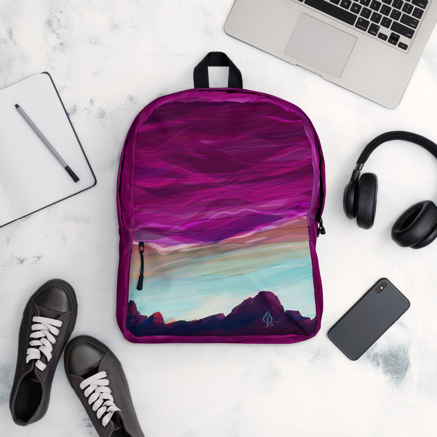 context view of Sunset Painting Backpack