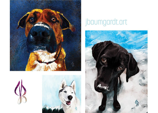 Custom Pet Portraits by Jacqueline Baumgardt