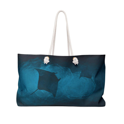 Manta Rays Painting – Weekender Tote Bag - Jacqueline Baumgardt Art