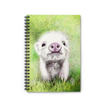 Piglet - Spiral Notebook - Ruled Line - Jacqueline Baumgardt Art