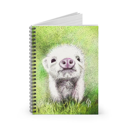 Piglet - Spiral Notebook - Ruled Line - Jacqueline Baumgardt Art