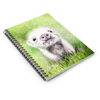 Piglet - Spiral Notebook - Ruled Line - Jacqueline Baumgardt Art